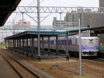 野幌駅高架化工事 下り線仮ホーム