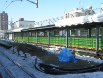 旧下り線ホーム撤去(2008.2.10)