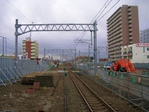 野幌駅構内・上り線(2008.11.16)