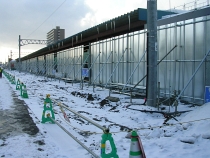 野幌駅南口・駐輪場跡地(2009.1.25)