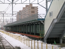 野幌駅・仮上り線ホーム(2009.2.15)