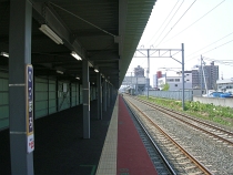 野幌駅・仮上り線ホーム(2009.5.9)