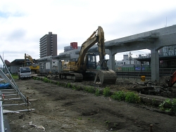 野幌駅・旧上り線ホーム跡(2009.5.24)