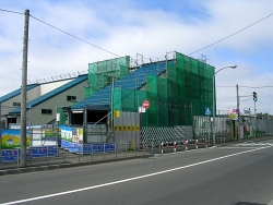 野幌駅・仮設人道橋(2009.5.24)