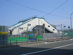 野幌駅・仮設人道橋(2009.06.28)